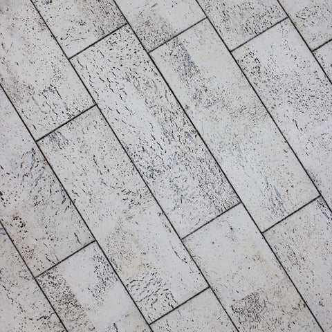 Pearl White Cork Wall Tile Slat
