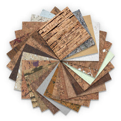 Self-Adhesive White Textured Cork Board Wall Tiles